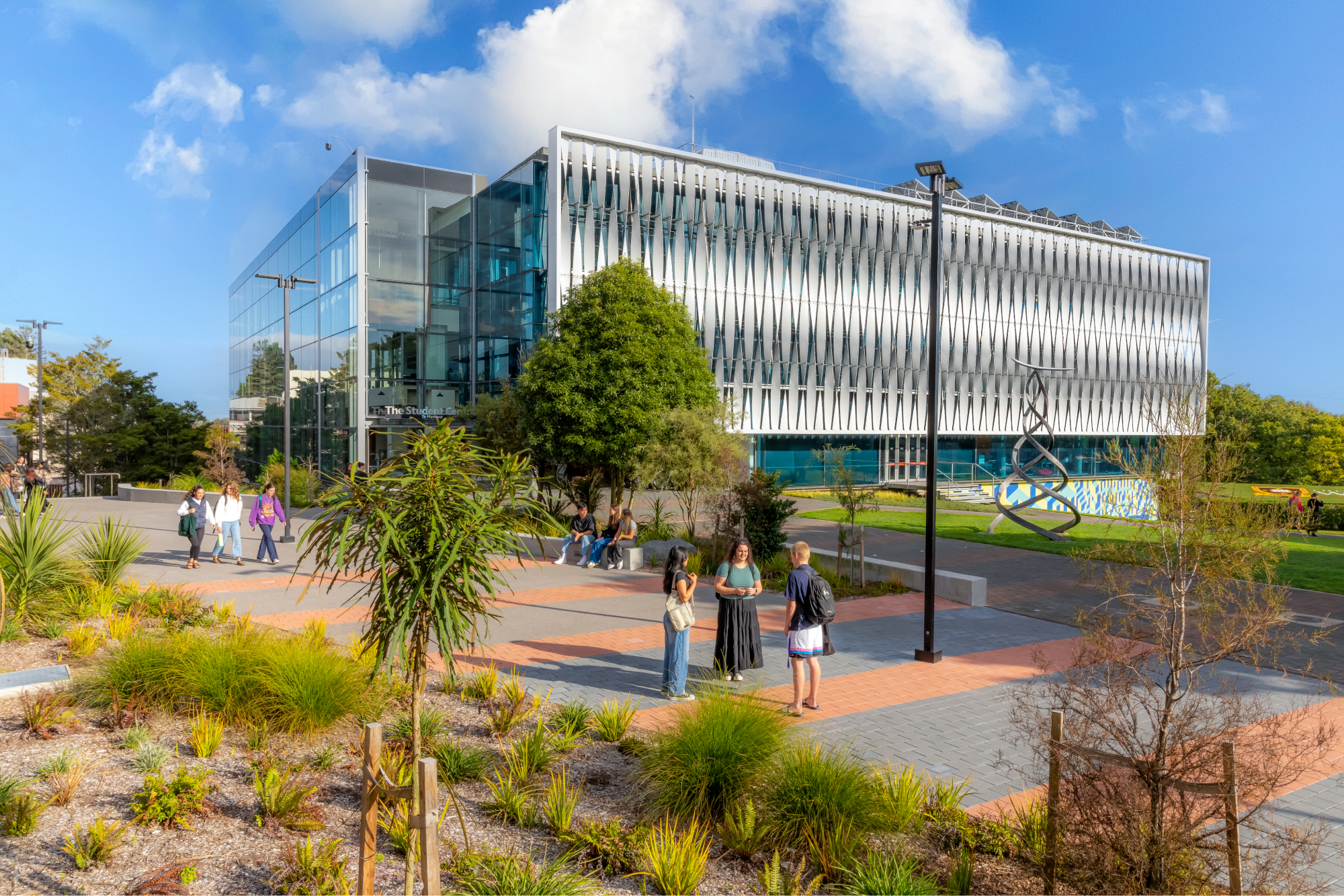 student-centre-exterior-sunny-trees